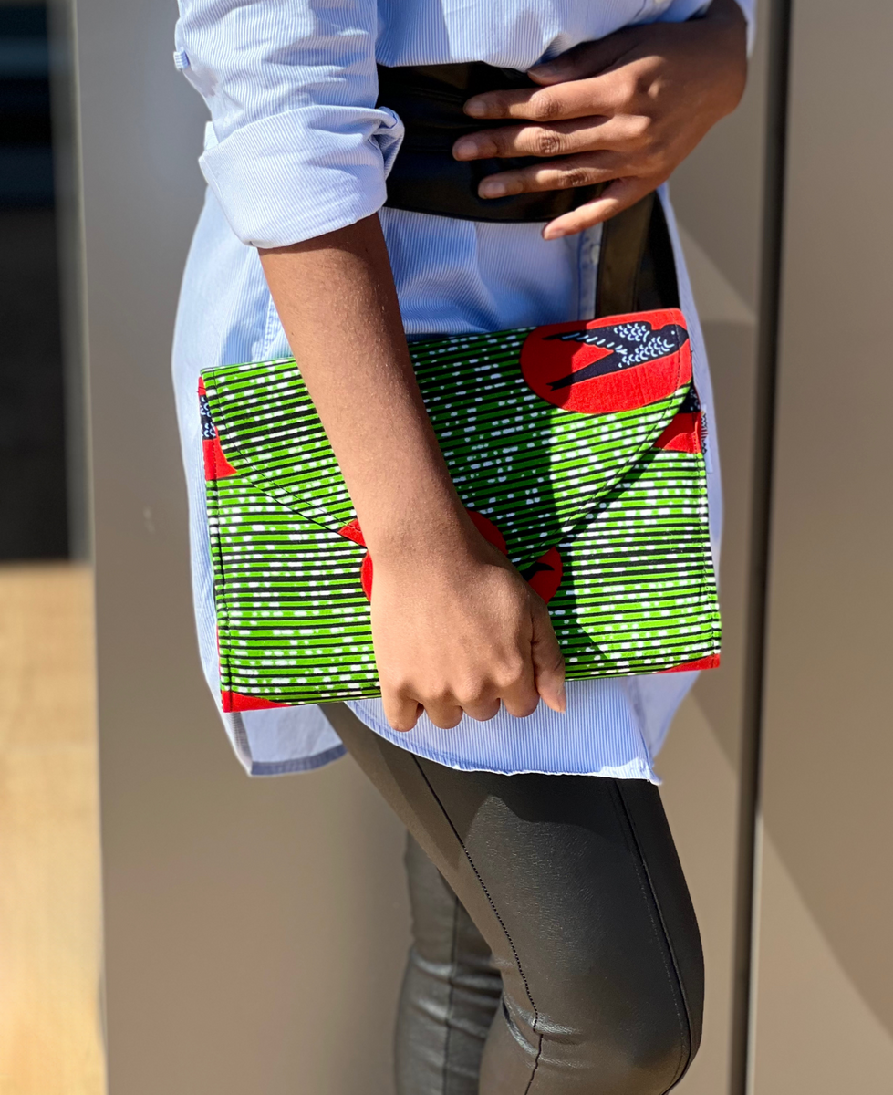 Green Sika Mid-Size Clutch – Africa On My Back