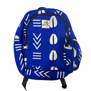 Blue and White Cowrie Mini Backpack