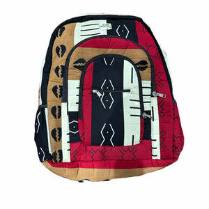 Red Black Brown Cowrie Full Size Back Pack