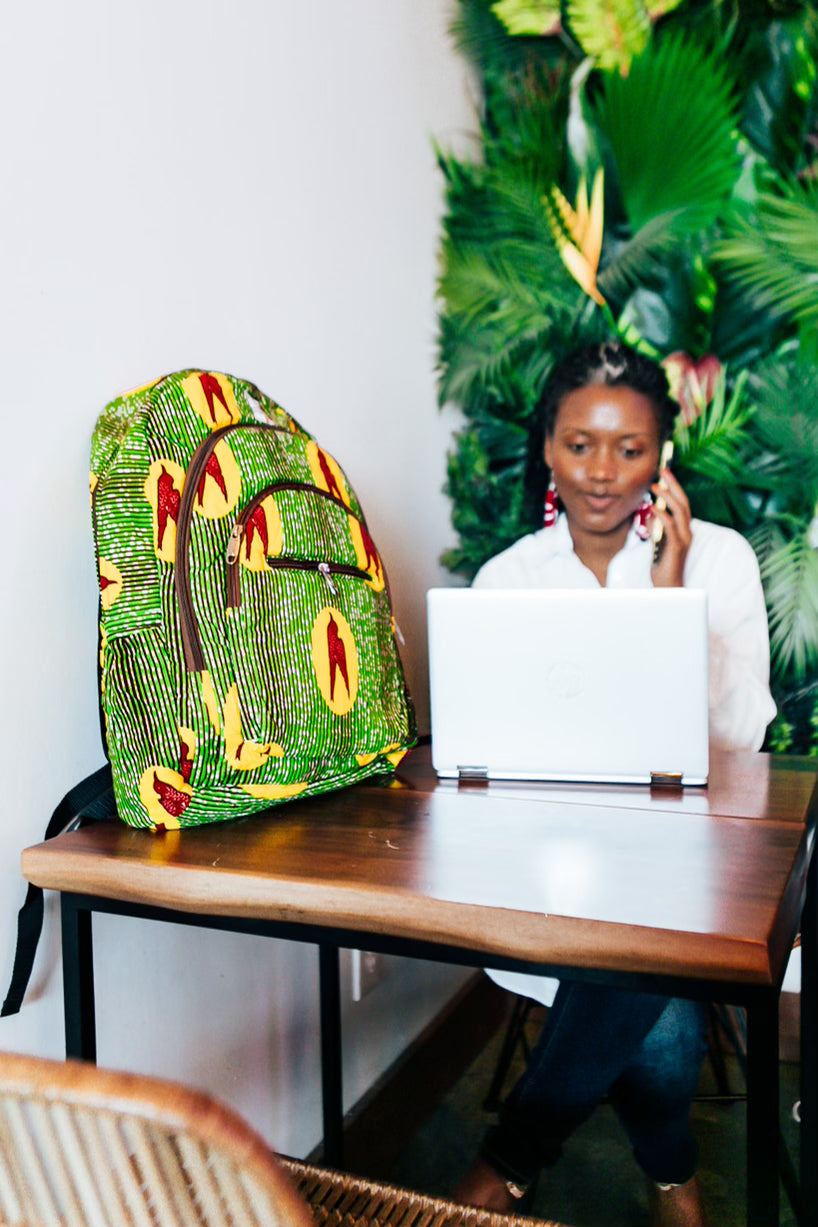 Sika Wo Ntaban Green Full Size Backpack