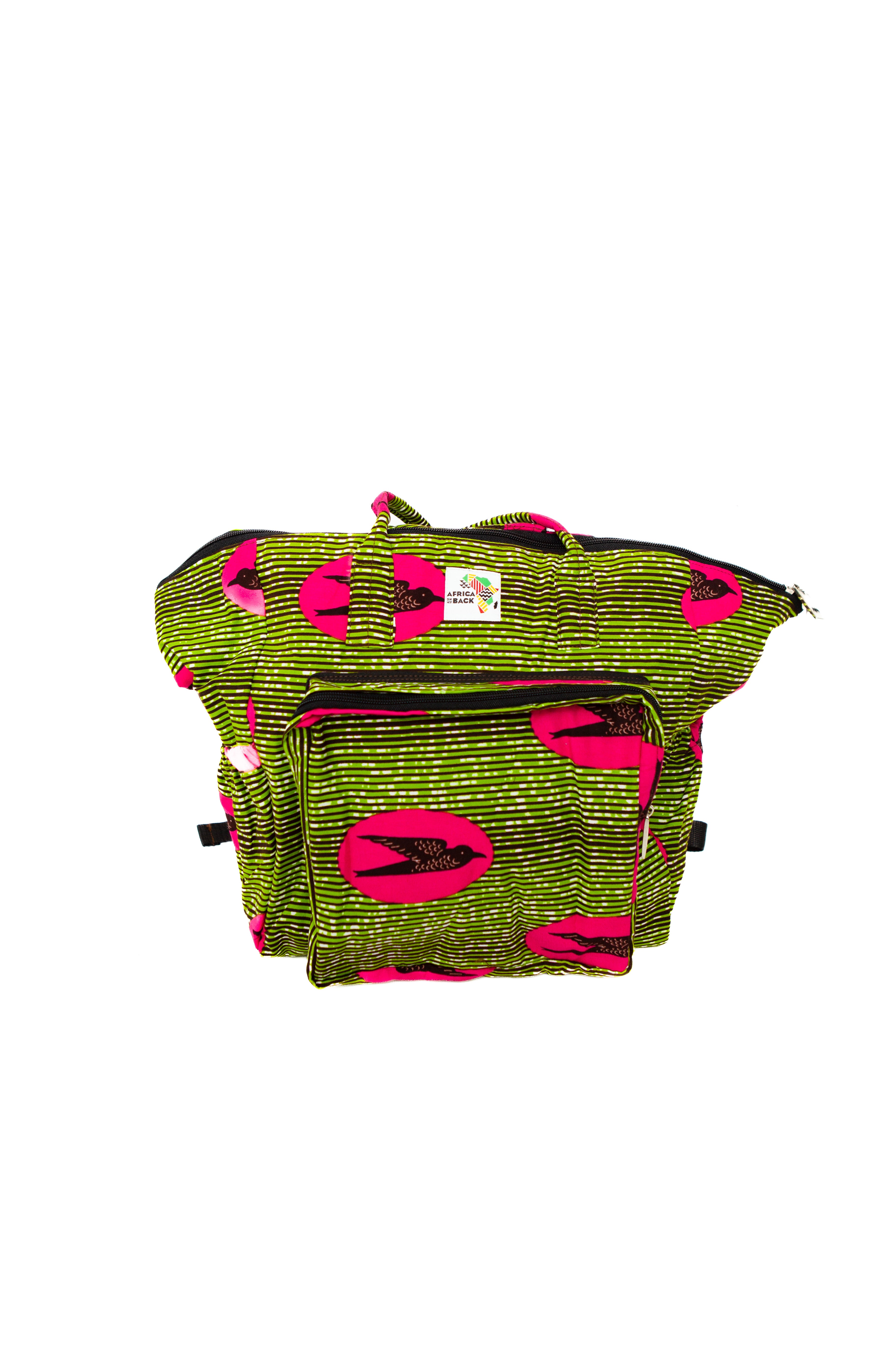 Green and Pink Speed Bird Everything Bag